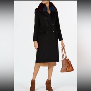 CARVEN Black Wool Coat Size EU 38